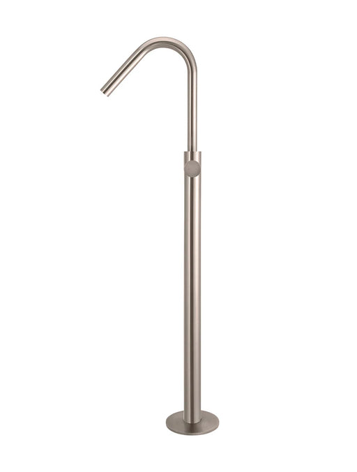 Meir Round Pinless Freestanding Bath Spout and Hand Shower