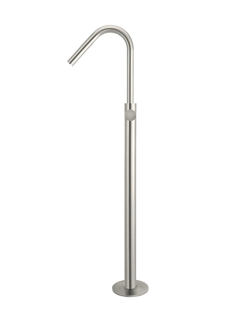 Meir Round Pinless Freestanding Bath Spout and Hand Shower
