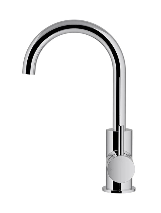 Meir Round Gooseneck Basin Mixer with Cold Start