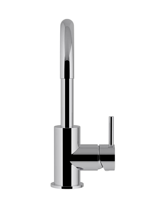 Meir Round Gooseneck Basin Mixer with Cold Start
