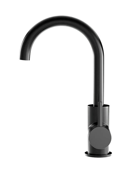 Meir Round Gooseneck Basin Mixer with Cold Start