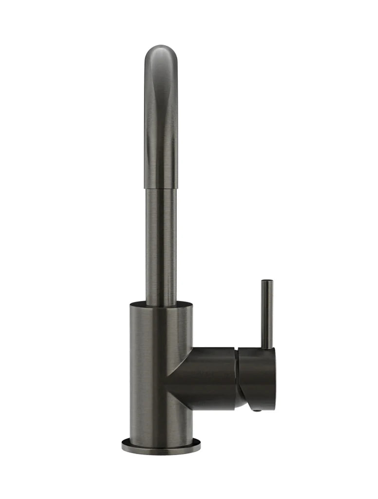 Meir Round Gooseneck Basin Mixer with Cold Start