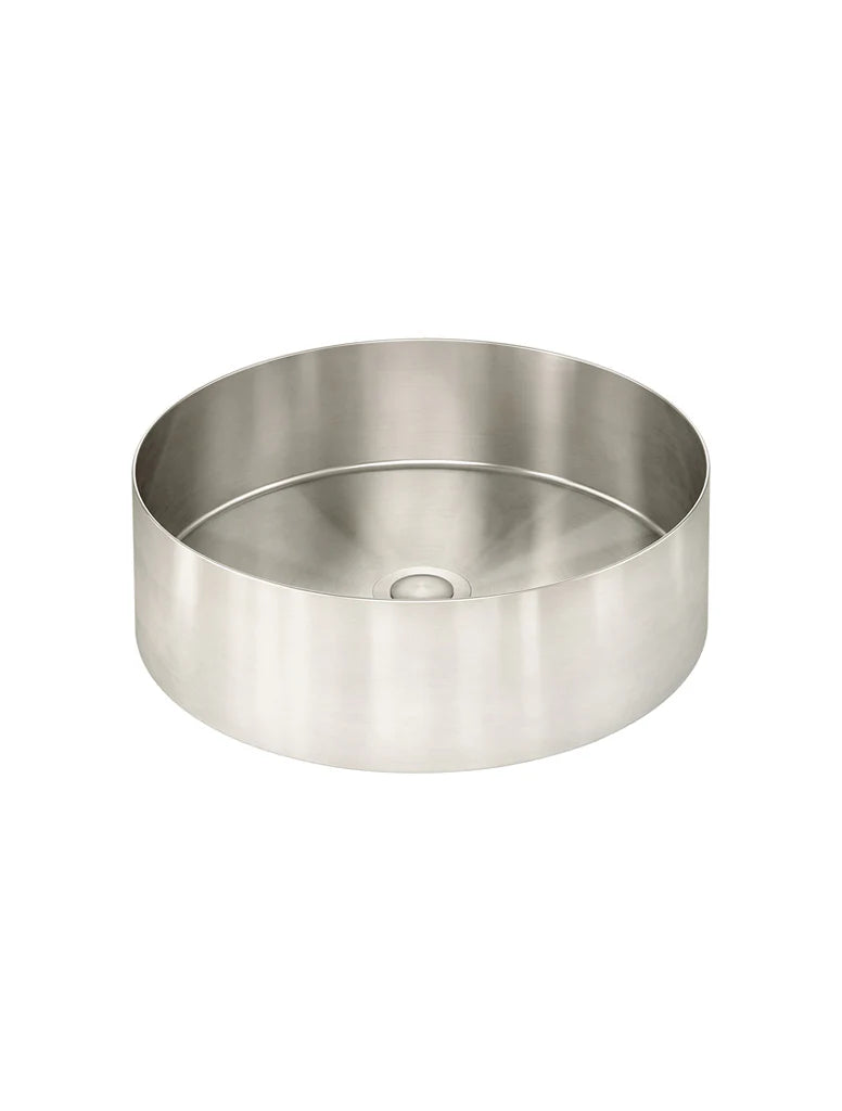 Meir Steel Round Bathroom Basin 380 x 110