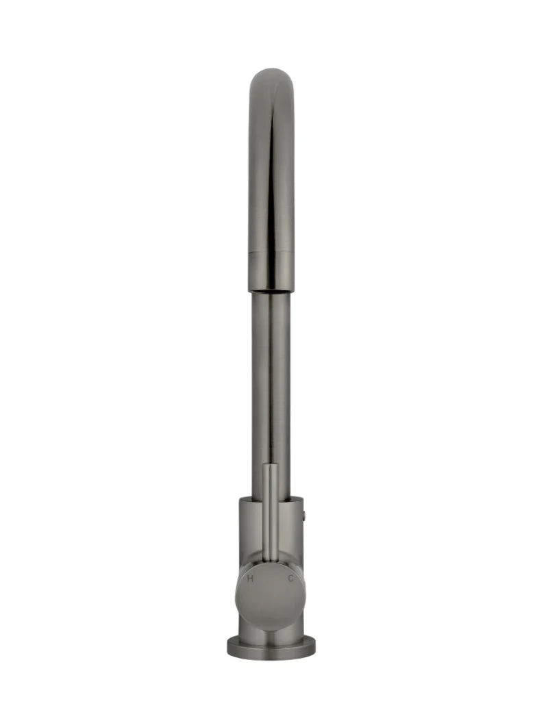 Meir Round Gooseneck Kitchen Mixer Tap