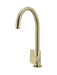 Meir Round Gooseneck Kitchen Mixer Tap with Paddle Handle