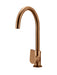 Meir Round Gooseneck Kitchen Mixer Tap with Paddle Handle
