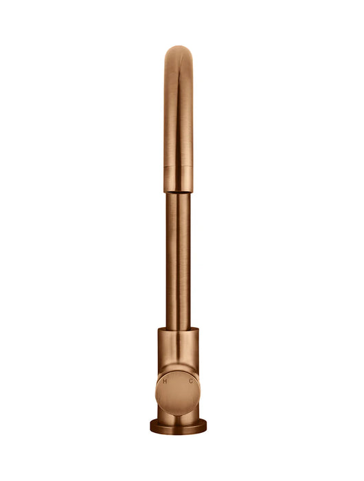 Meir Round Gooseneck Kitchen Mixer Tap with Pinless Handle