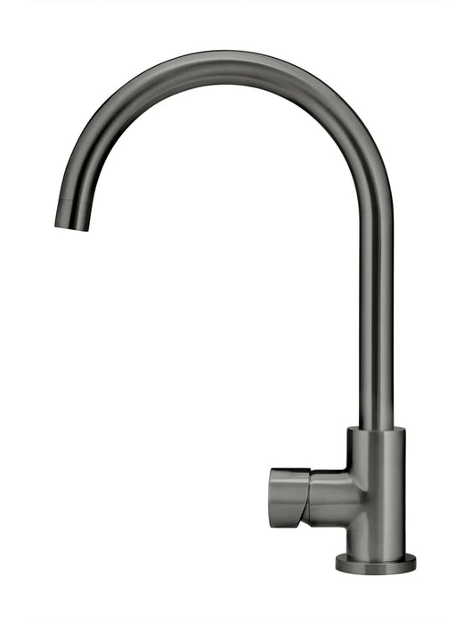 Meir Round Gooseneck Kitchen Mixer Tap with Pinless Handle