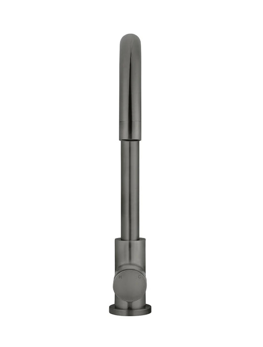 Meir Round Gooseneck Kitchen Mixer Tap with Pinless Handle