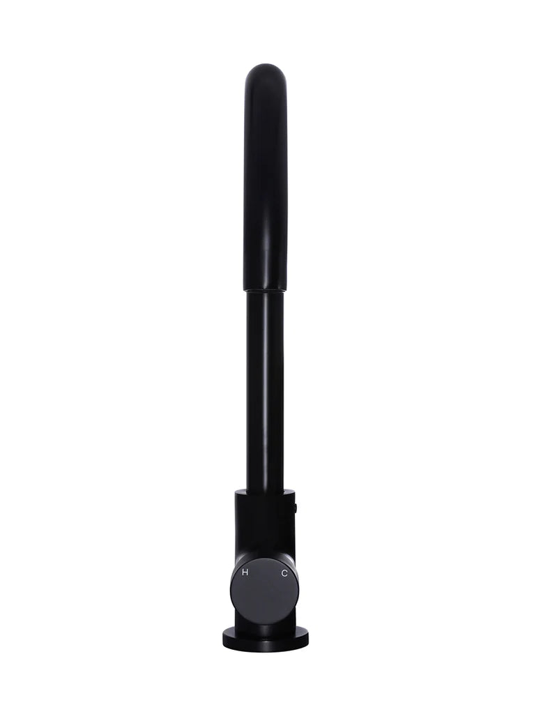 Meir Round Gooseneck Kitchen Mixer Tap with Pinless Handle
