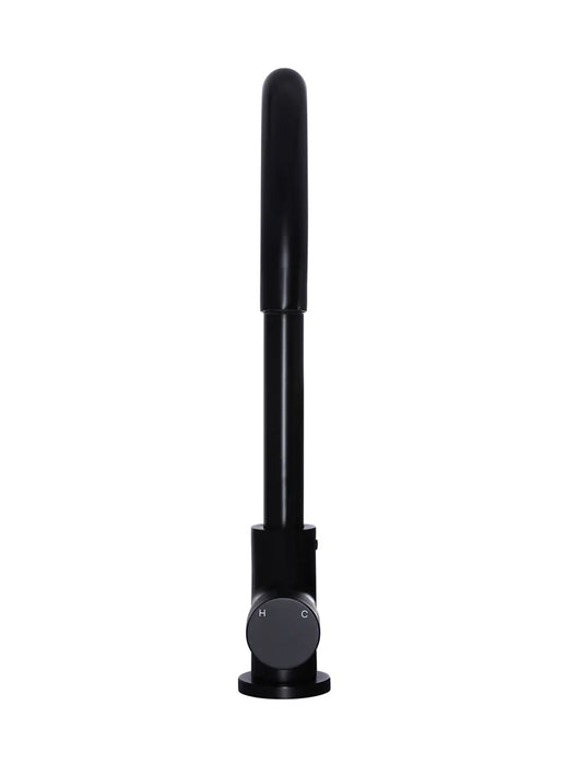 Meir Round Gooseneck Kitchen Mixer Tap with Pinless Handle