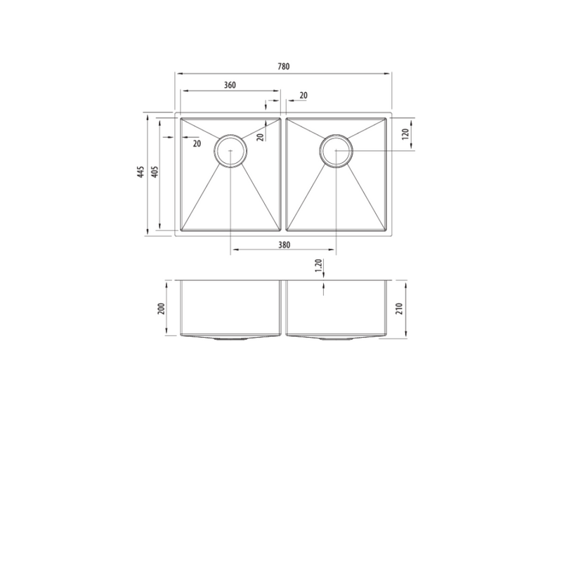 Oliveri Spectra Double Bowl Sink