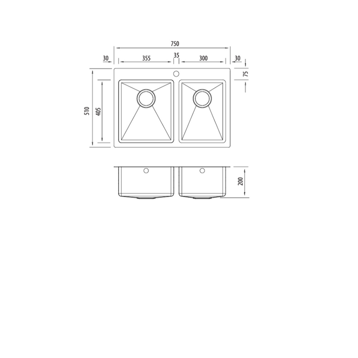 Oliveri Apollo 1 & 3/4 Bowl Sink