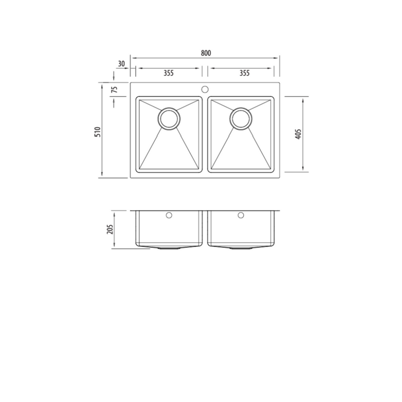 Oliveri Apollo Double Bowl Inset Sink