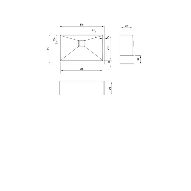 Oliveri Professional Butler Series Mega Bowl Sink With Apron