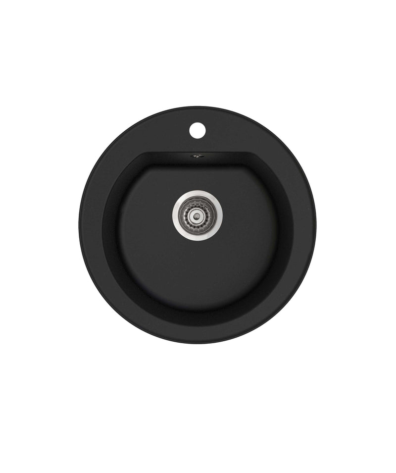 SEIMA Oros 510 - Round Black & White Arqstone Sink