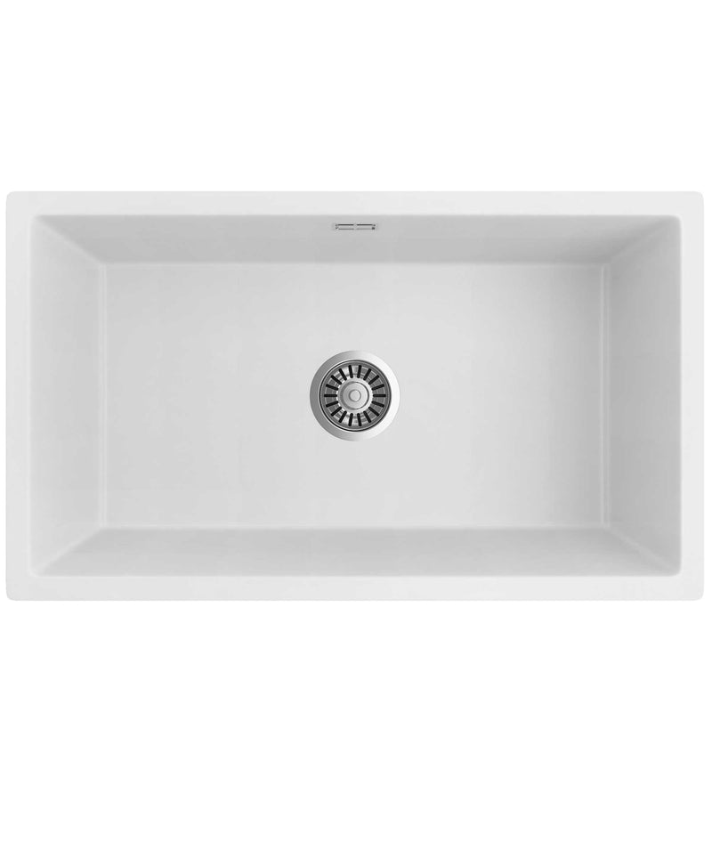 SEIMA Oros 750 - Round Black & White Arqstone Sink