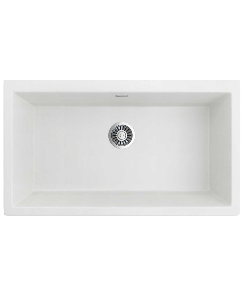 SEIMA Oros 900 - White & Black Arqstone Butler Sink