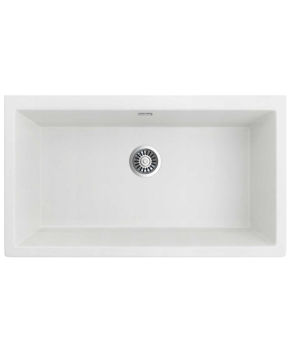 SEIMA Oros 900 - White & Black Arqstone Butler Sink