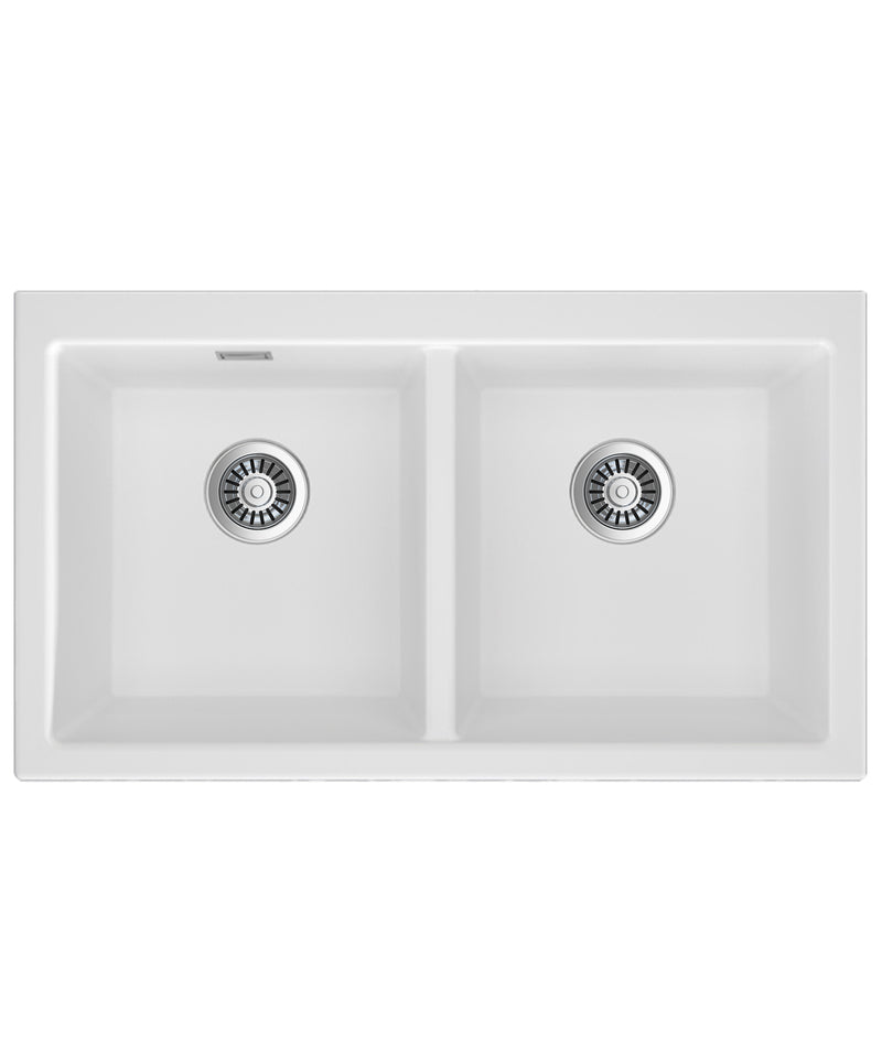 SEIMA Oros 902 - White & Black  Arqstone Butler Sink