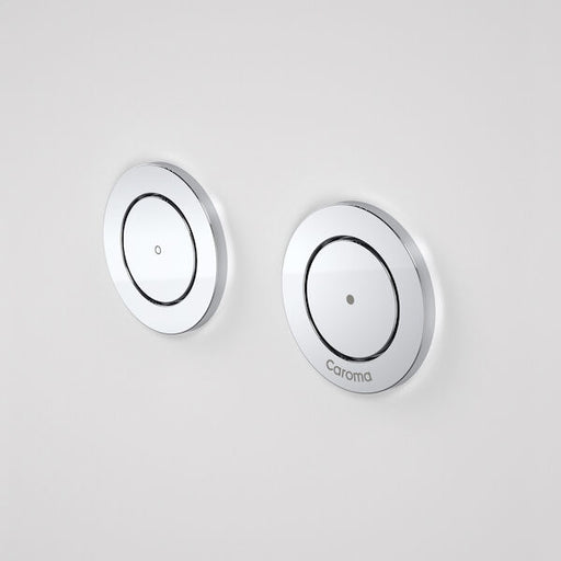 Caroma Invisi Series II® Round Dual Flush Remote Buttons (Plastic) Chrome