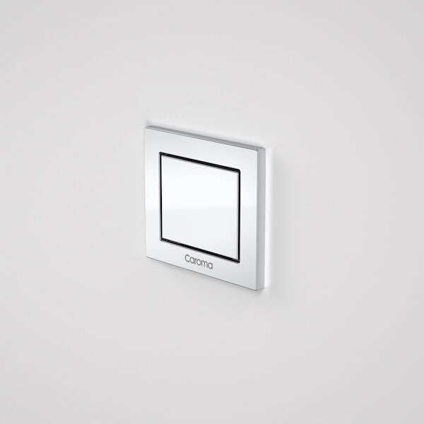 Caroma Invisi Series II® Rectangular Single Flush Custom Button Satin