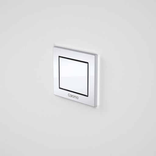 Caroma Invisi Series II® Rectangular Single Flush Custom Button Satin