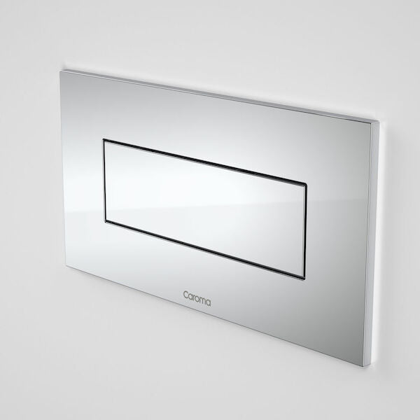 Caroma Invisi Series II® Rectangle Metal Single Flush Plate and Buttons - Satin