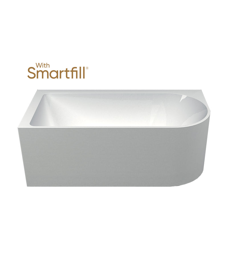 SEIMA Plati 110 - Smartfill System - Corner Bath - 1500 Long Corner Freestanding Bath with Smartfill System - Colour Options