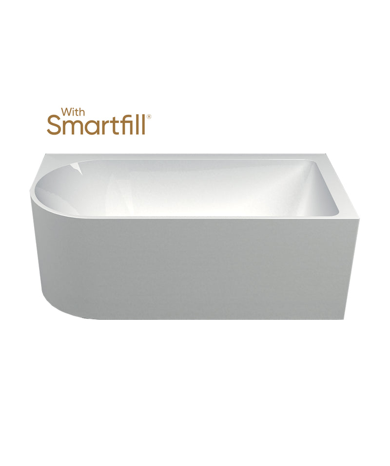 SEIMA Plati 110 - Smartfill System - Corner Bath - 1500 Long Corner Freestanding Bath with Smartfill System - Colour Options