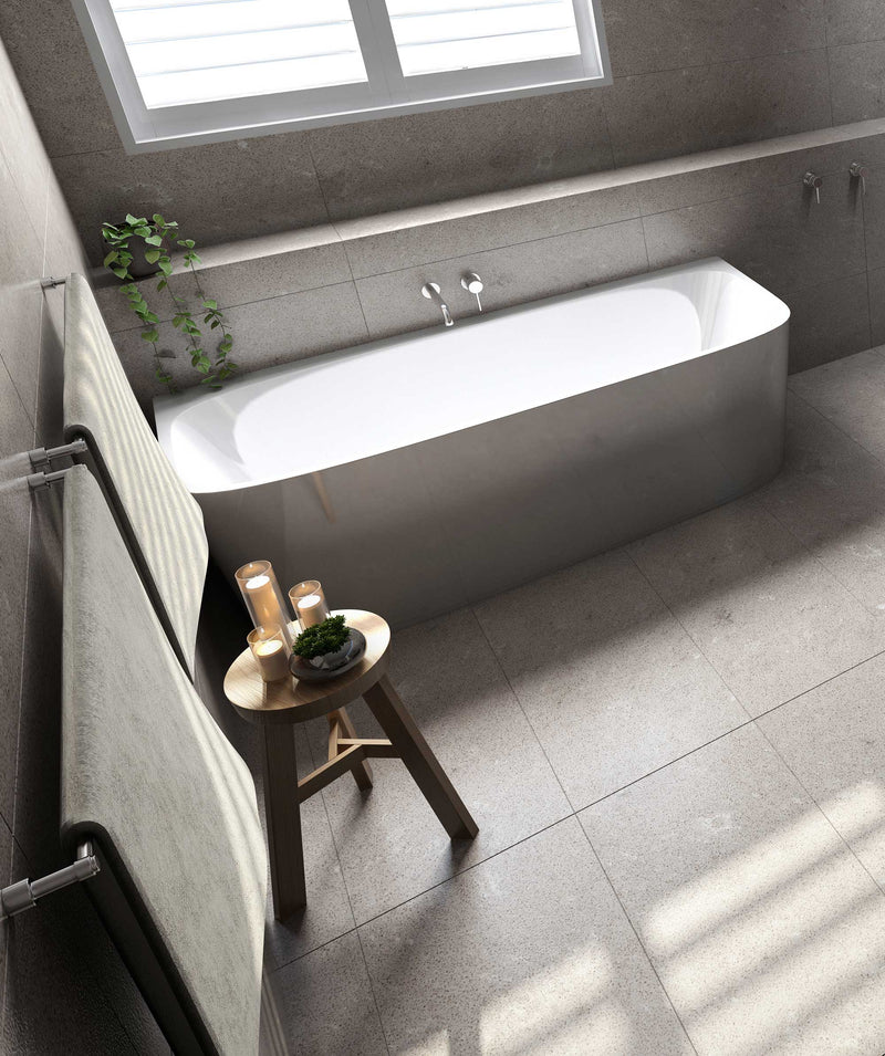 SEIMA Plati 130 - Back to Wall bath - 2 sizes Back to wall freestanding bath, optional overflow