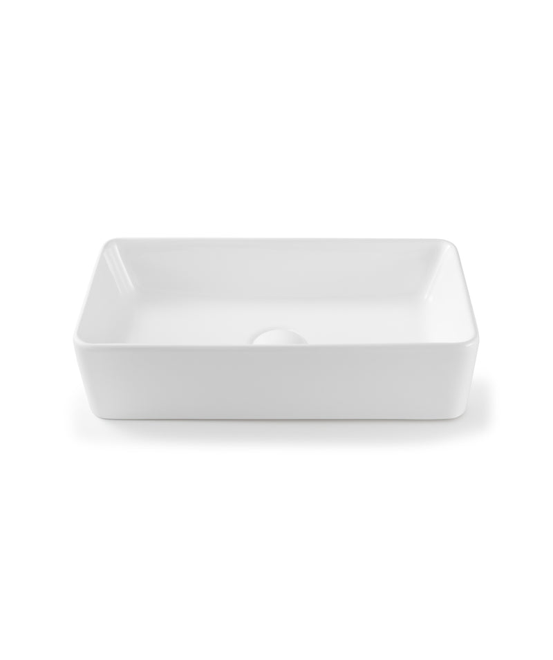 SEIMA Plati 230 Ceramic Above Counter Basin, Long Slim Rectangle