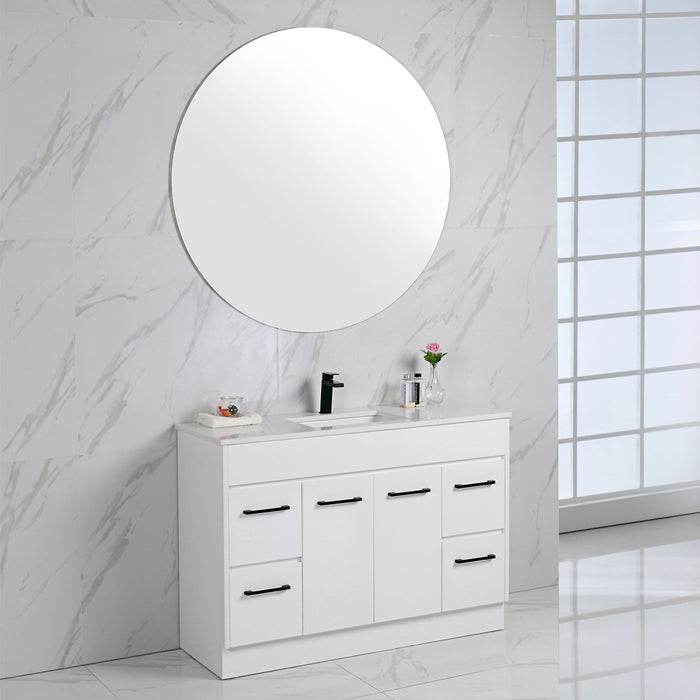 Aulic Rocky White Cabinet With Options Of Handles