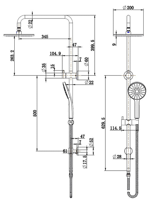 Modern National Star Project Shower Column Set