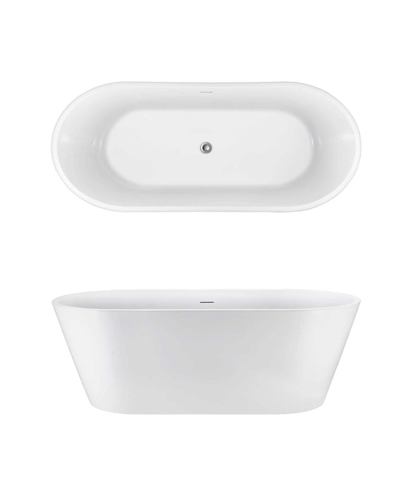 Syros 105 - 2 sizes Freestanding bath, integrated overflow