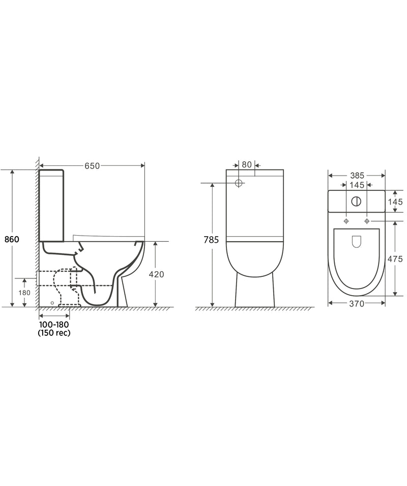 SEIMA Syros Wall Faced Clean Flush, Easy Care Height