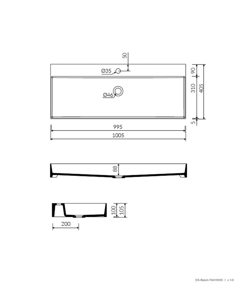 SEIMA Tavi 1005 - White Matte Marstone Above Counter Basin - Matte Finish