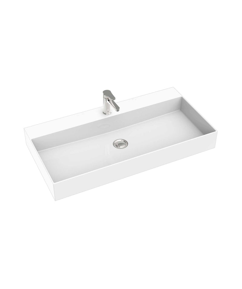 SEIMA Tavi 805 - White Matte Marstone above counter basin - matte finish