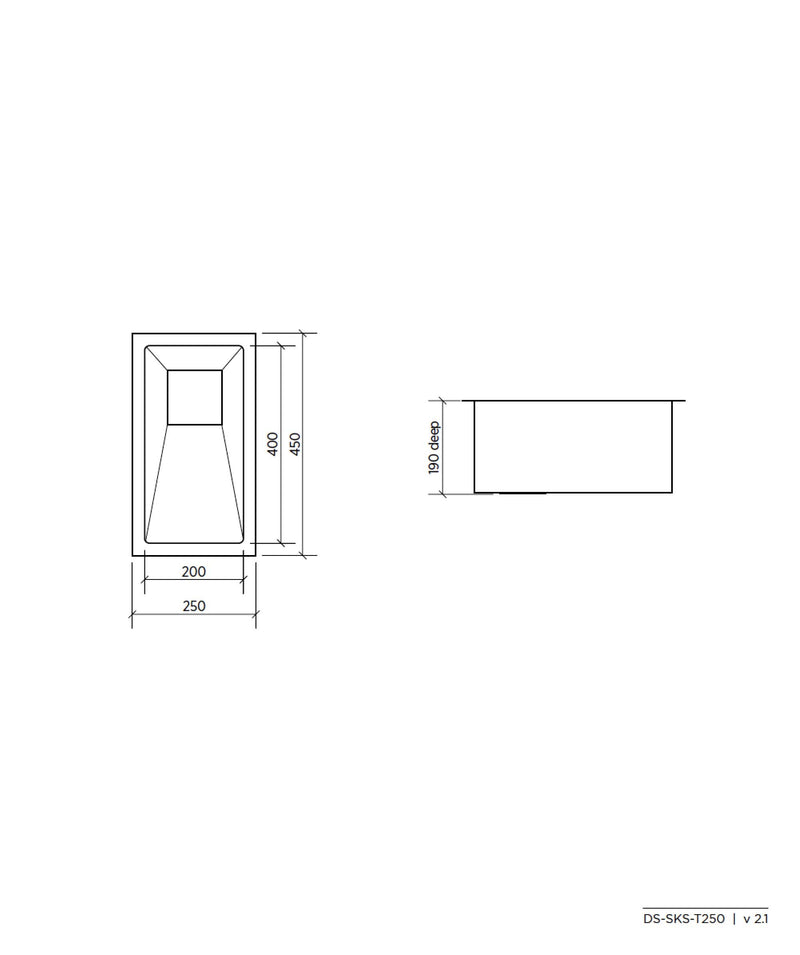 SEIMA Tetra 250 Stainless Steel Sink