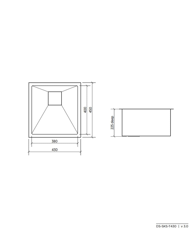 SEIMA Tetra 430 Stainless Steel Sink