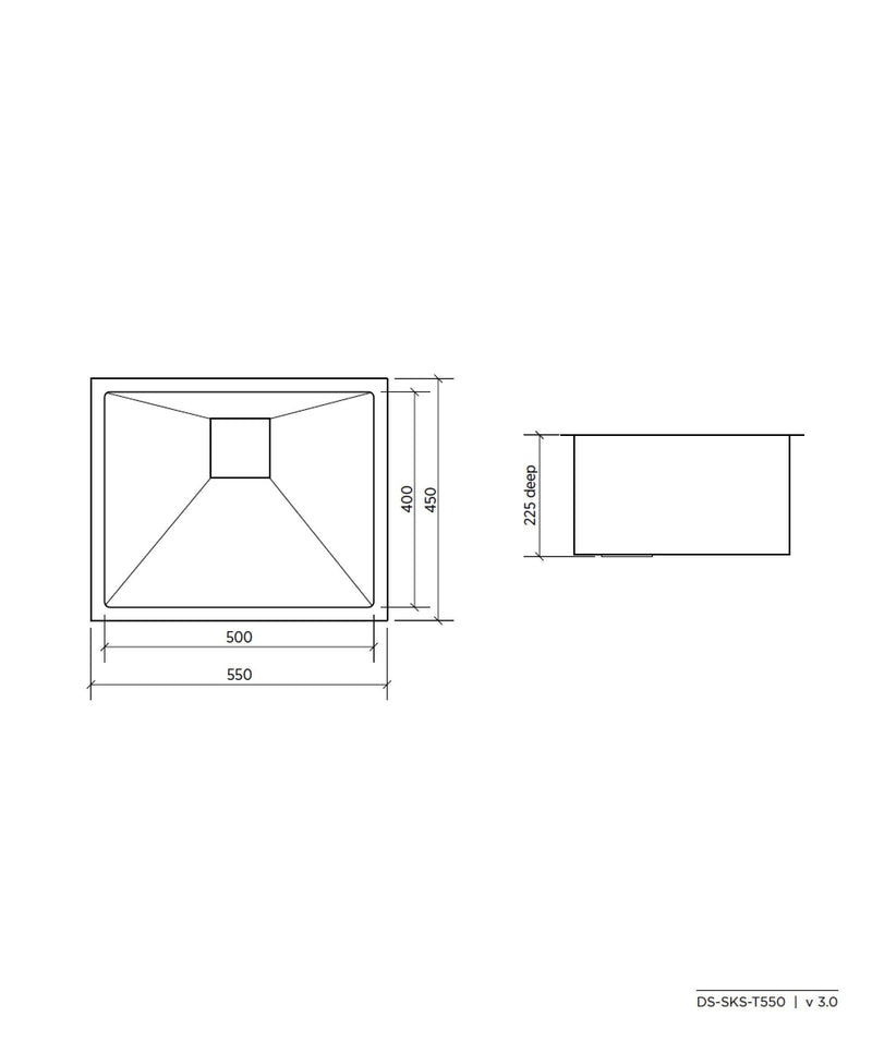 SEIMA Tetra 550 Stainless Steel Sink