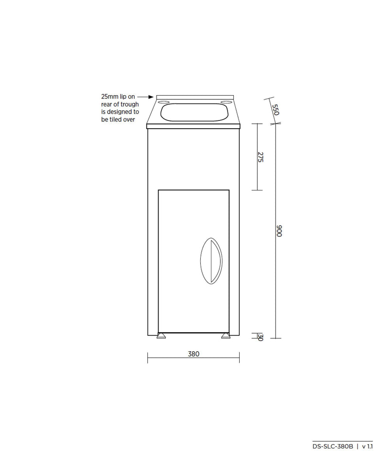 SEIMA Tilos 380 Freestanding Laundry Unit, 35 Litre