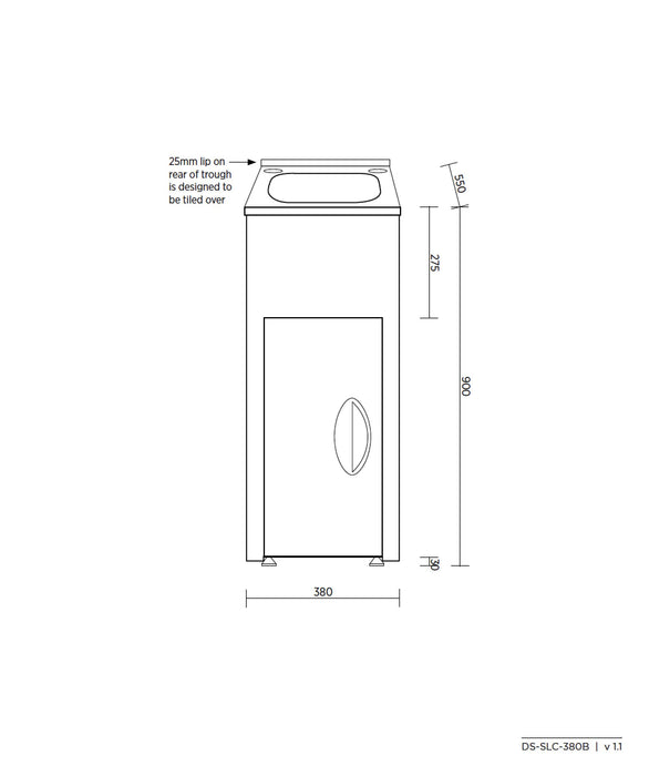 SEIMA Tilos 380 Freestanding Laundry Unit, 35 Litre