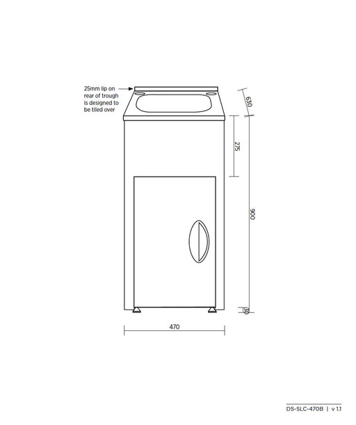 SEIMA Tilos 470 Freestanding Laundry Unit, 45 Litre