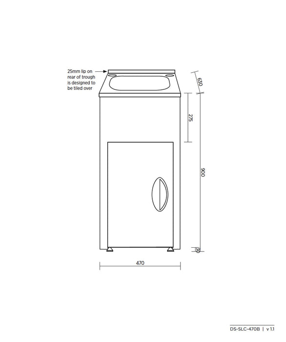 SEIMA Tilos 470 Freestanding Laundry Unit, 45 Litre