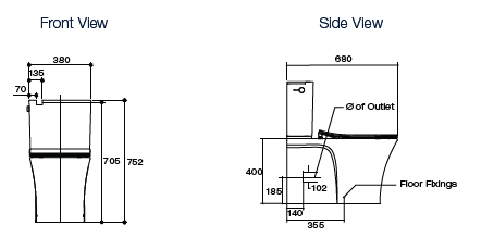 Kohler Veil Back to Wall Toilet Suite  C3-255 Electronic Bidet Seat-Top Inlet.