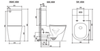 Zumi Vera Extra High Whirlpool Flushing Back to Wall Toilet Suite