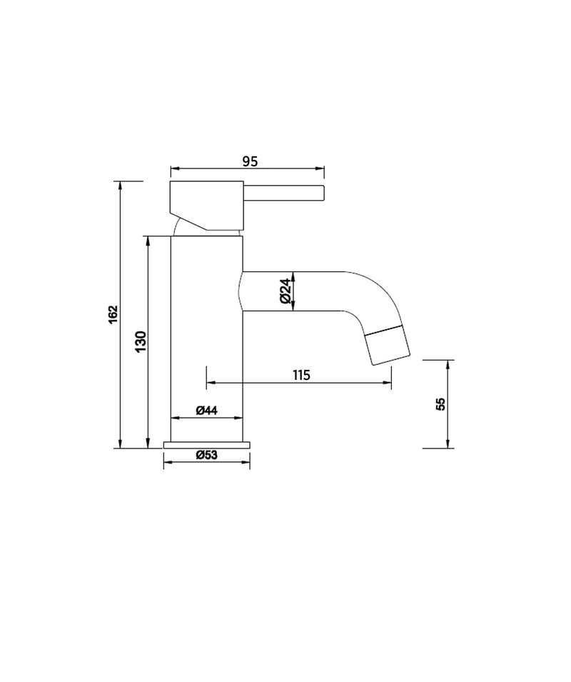 SEIMA Verso Curve Basin Mixer - Basin mixer
