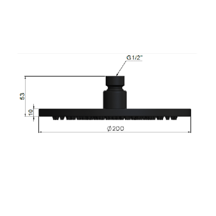 Meir Round Shower Rose 200mm