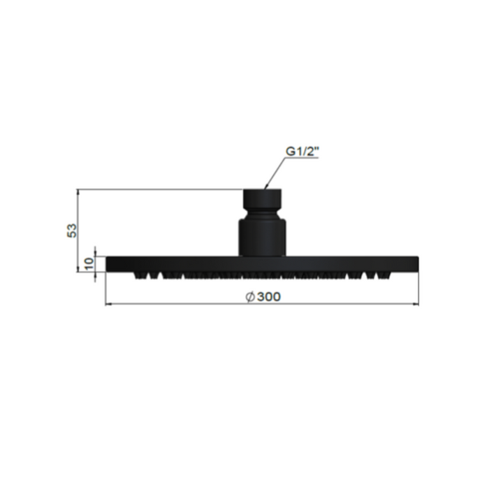 Meir Round Shower Rose 300mm